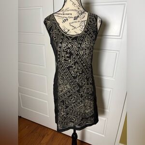 Anthropologie Yoana Baraschi Black & Silver Sequin Dress XS